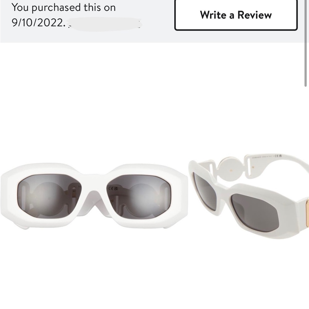 Versace Rectangular Sunglasses - Picture 4 of 7
